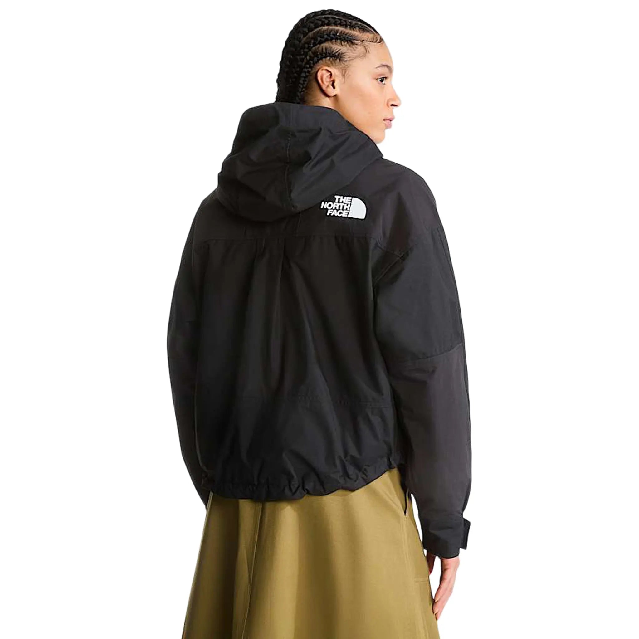 Back View of The North Face Mountain Short Black Jacket (W)